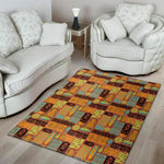 Ethnic Tiki Pattern Print Area Rug