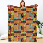Ethnic Tiki Pattern Print Blanket