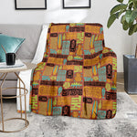 Ethnic Tiki Pattern Print Blanket