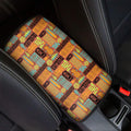 Ethnic Tiki Pattern Print Car Center Console Cover