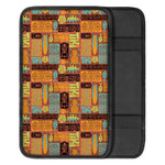 Ethnic Tiki Pattern Print Car Center Console Cover