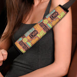Ethnic Tiki Pattern Print Car Seat Belt Covers