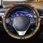 Ethnic Tiki Pattern Print Car Steering Wheel Cover