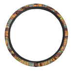 Ethnic Tiki Pattern Print Car Steering Wheel Cover