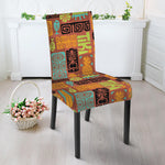 Ethnic Tiki Pattern Print Dining Chair Slipcover