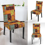 Ethnic Tiki Pattern Print Dining Chair Slipcover