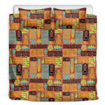 Ethnic Tiki Pattern Print Duvet Cover Bedding Set