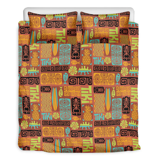 Ethnic Tiki Pattern Print Duvet Cover Bedding Set