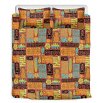 Ethnic Tiki Pattern Print Duvet Cover Bedding Set