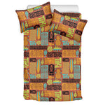 Ethnic Tiki Pattern Print Duvet Cover Bedding Set