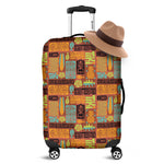 Ethnic Tiki Pattern Print Luggage Cover