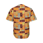 Ethnic Tiki Pattern Print Men's Baseball Jersey
