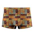 Ethnic Tiki Pattern Print Men's Boxer Briefs