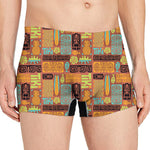 Ethnic Tiki Pattern Print Men's Boxer Briefs