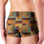 Ethnic Tiki Pattern Print Men's Boxer Briefs