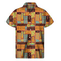 Ethnic Tiki Pattern Print Men's Short Sleeve Shirt