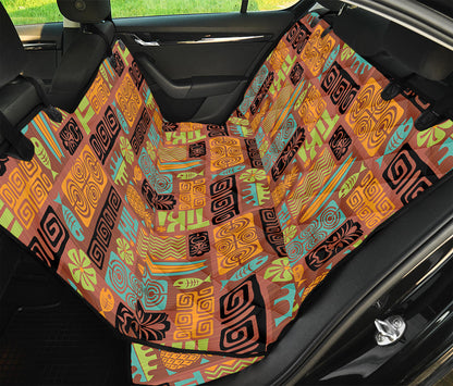 Ethnic Tiki Pattern Print Pet Car Back Seat Cover
