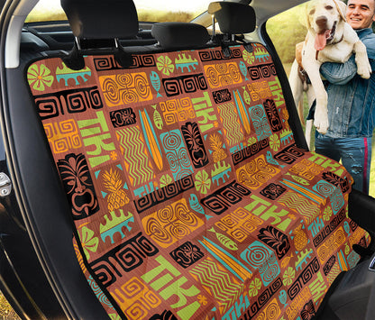 Ethnic Tiki Pattern Print Pet Car Back Seat Cover