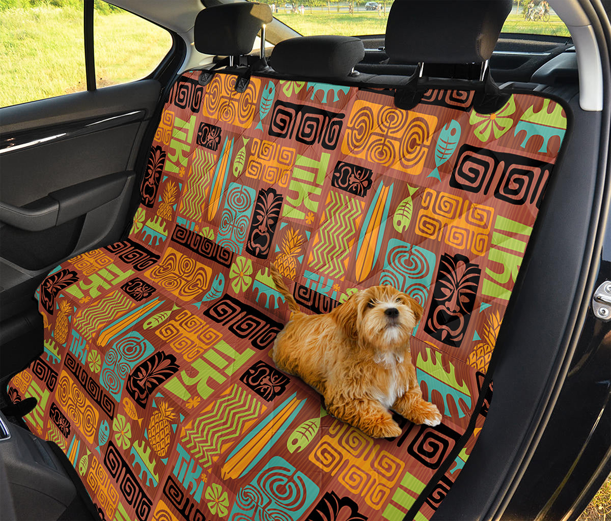 Ethnic Tiki Pattern Print Pet Car Back Seat Cover