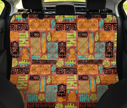 Ethnic Tiki Pattern Print Pet Car Back Seat Cover