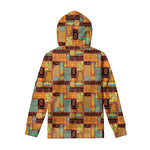 Ethnic Tiki Pattern Print Pullover Hoodie