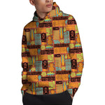 Ethnic Tiki Pattern Print Pullover Hoodie