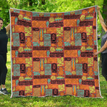 Ethnic Tiki Pattern Print Quilt