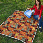 Ethnic Tiki Pattern Print Quilt
