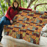 Ethnic Tiki Pattern Print Quilt