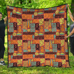Ethnic Tiki Pattern Print Quilt