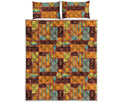 Ethnic Tiki Pattern Print Quilt Bed Set