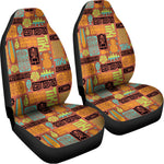 Ethnic Tiki Pattern Print Universal Fit Car Seat Covers