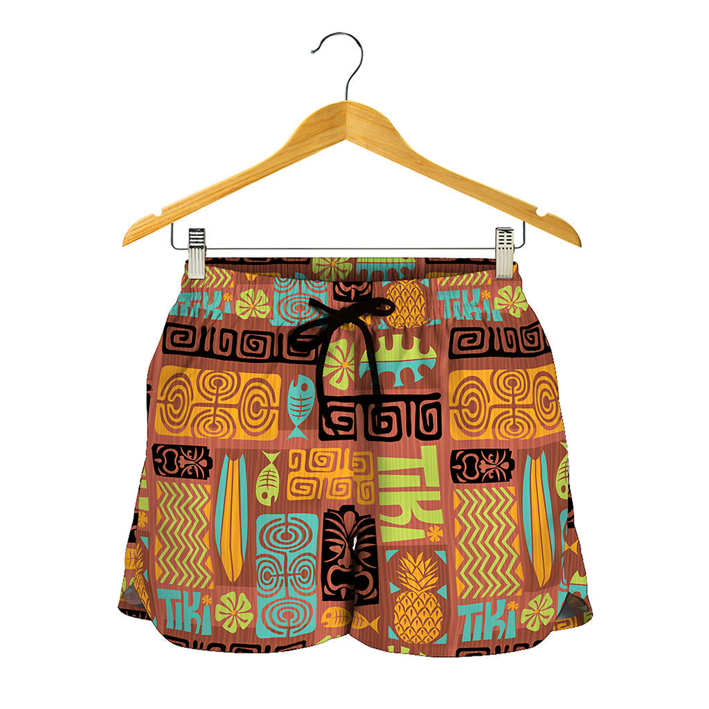 Ethnic Tiki Pattern Print Women's Shorts