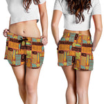 Ethnic Tiki Pattern Print Women's Shorts