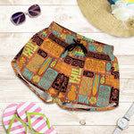 Ethnic Tiki Pattern Print Women's Shorts