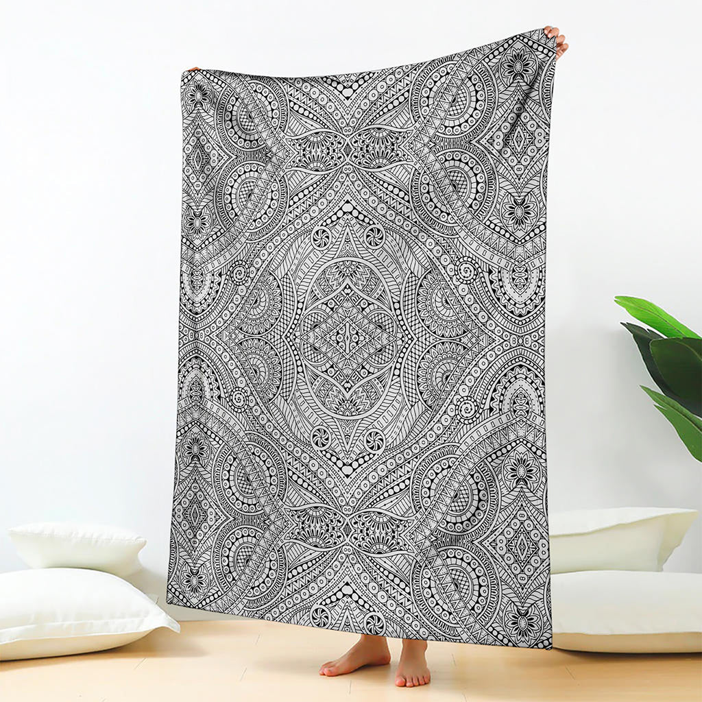 Ethnic Zentangle Pattern Print Blanket