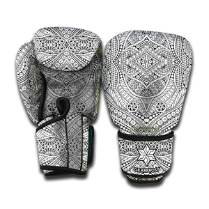 Ethnic Zentangle Pattern Print Boxing Gloves