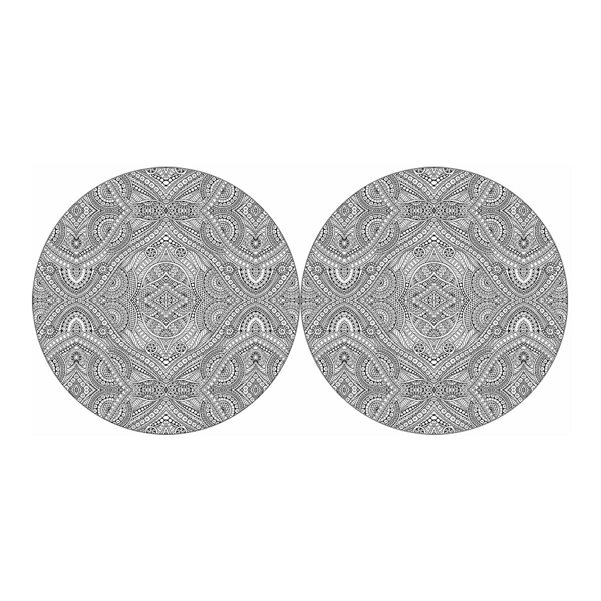 Ethnic Zentangle Pattern Print Car Coasters