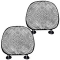 Ethnic Zentangle Pattern Print Car Headrest Covers