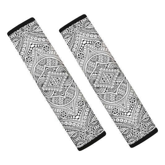 Ethnic Zentangle Pattern Print Car Seat Belt Covers