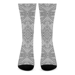 Ethnic Zentangle Pattern Print Crew Socks