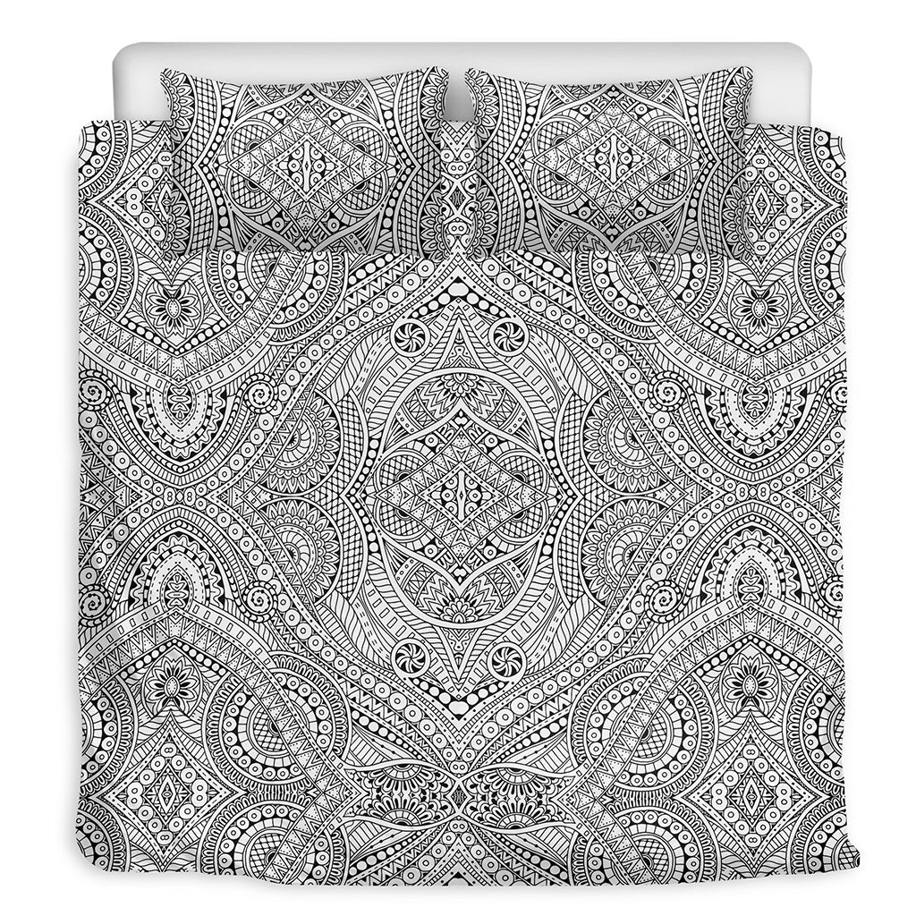 Ethnic Zentangle Pattern Print Duvet Cover Bedding Set