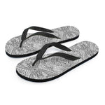 Ethnic Zentangle Pattern Print Flip Flops