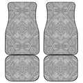 Ethnic Zentangle Pattern Print Front and Back Car Floor Mats