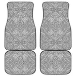 Ethnic Zentangle Pattern Print Front and Back Car Floor Mats