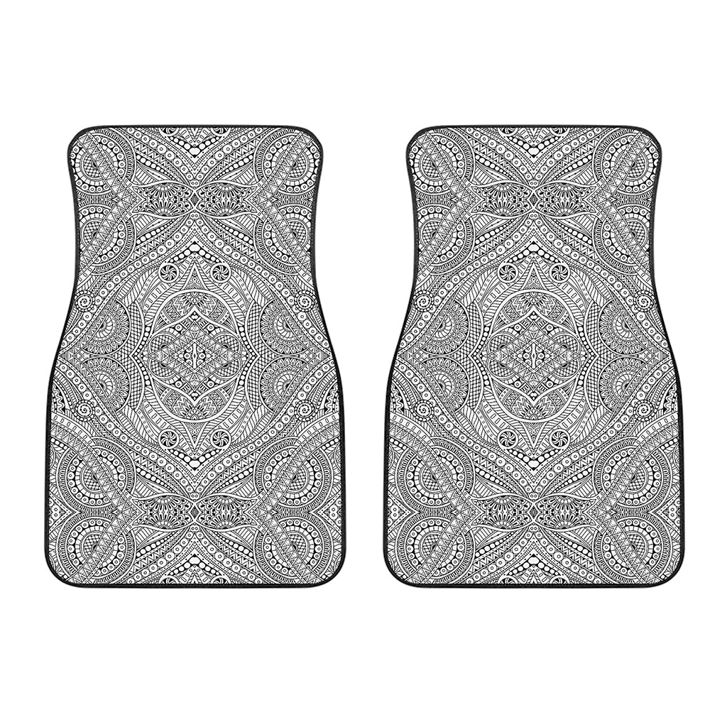 Ethnic Zentangle Pattern Print Front Car Floor Mats