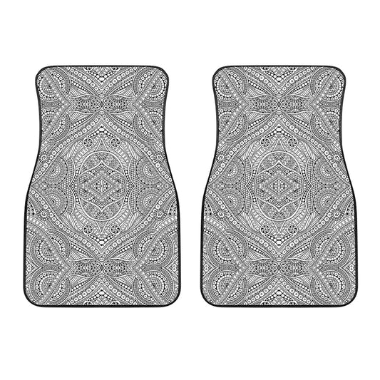 Ethnic Zentangle Pattern Print Front Car Floor Mats