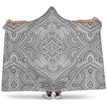 Ethnic Zentangle Pattern Print Hooded Blanket
