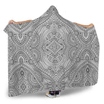 Ethnic Zentangle Pattern Print Hooded Blanket