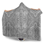Ethnic Zentangle Pattern Print Hooded Blanket